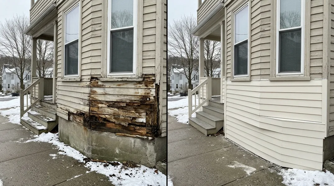 Why Worcester Homes Get So Much Ice Dam and Snowmelt Wood Rot